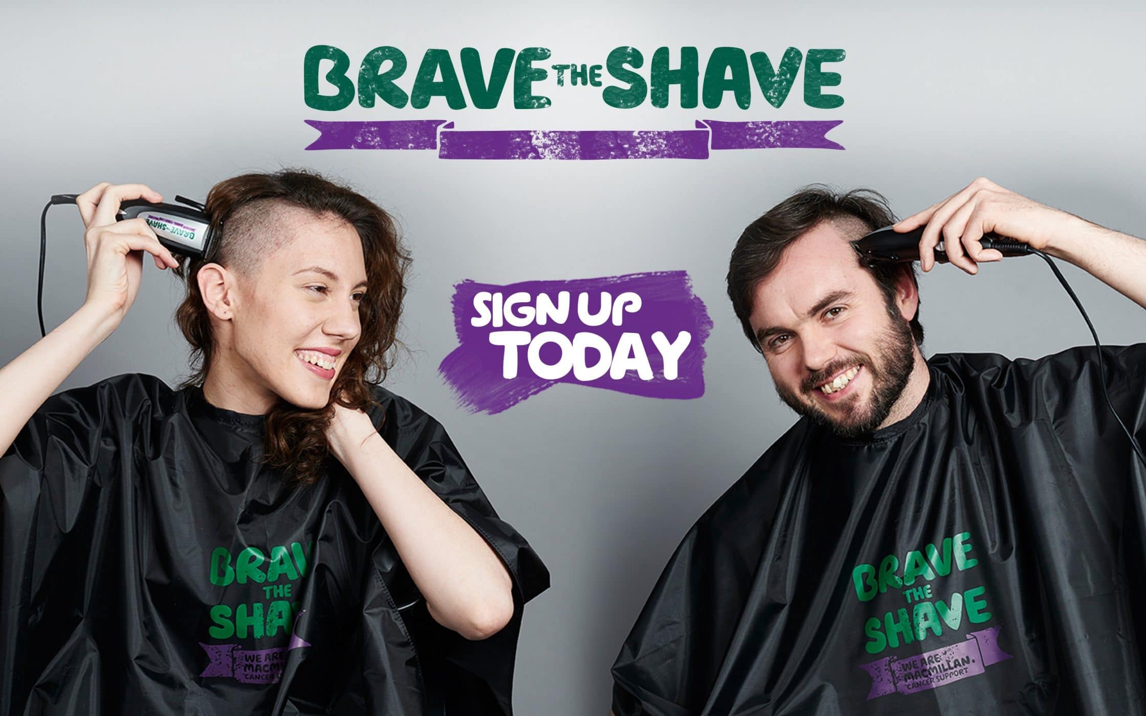 Macmillan Brave the Shave Campaign Design by Fabrik Brands London