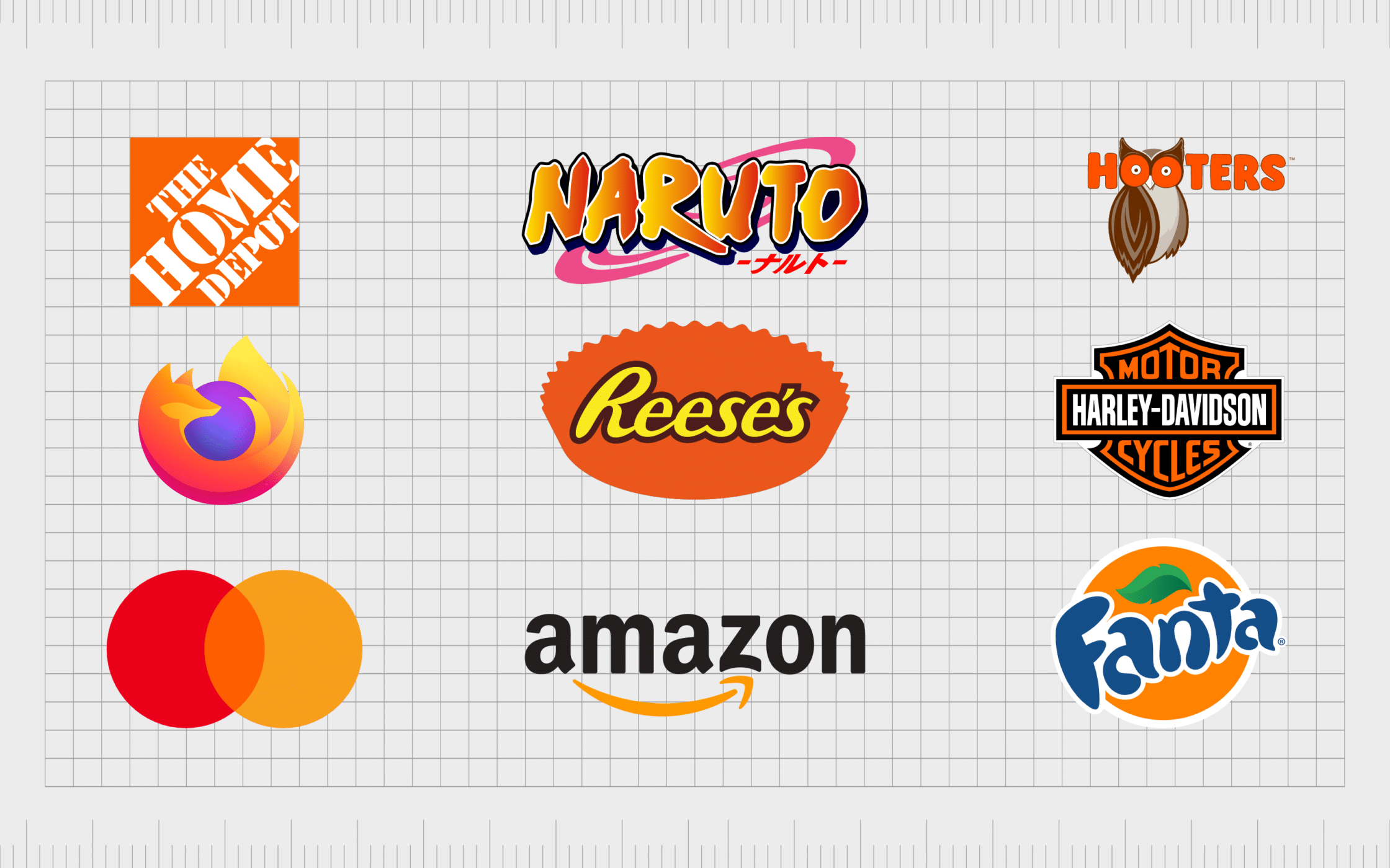 orange square logos