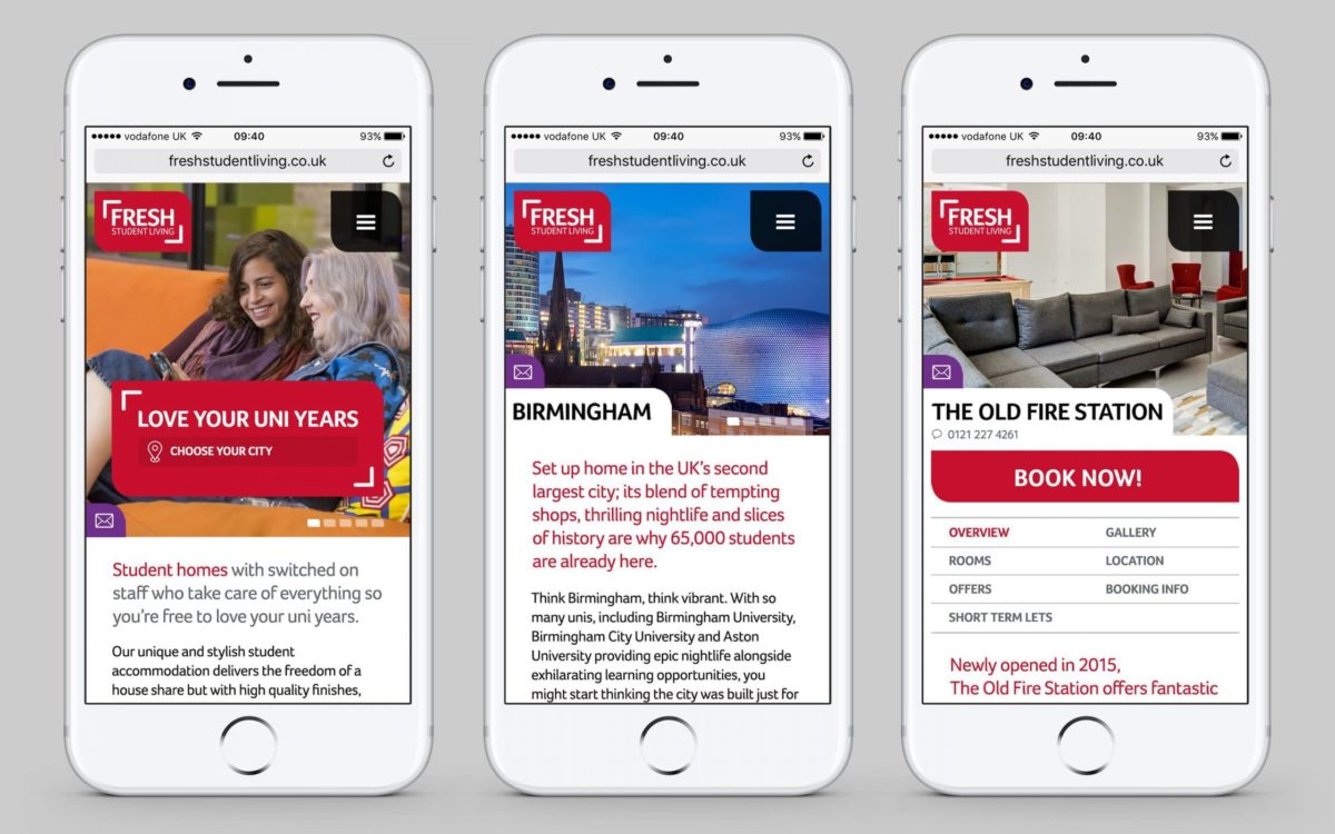 Fresh Student Living Website image 4