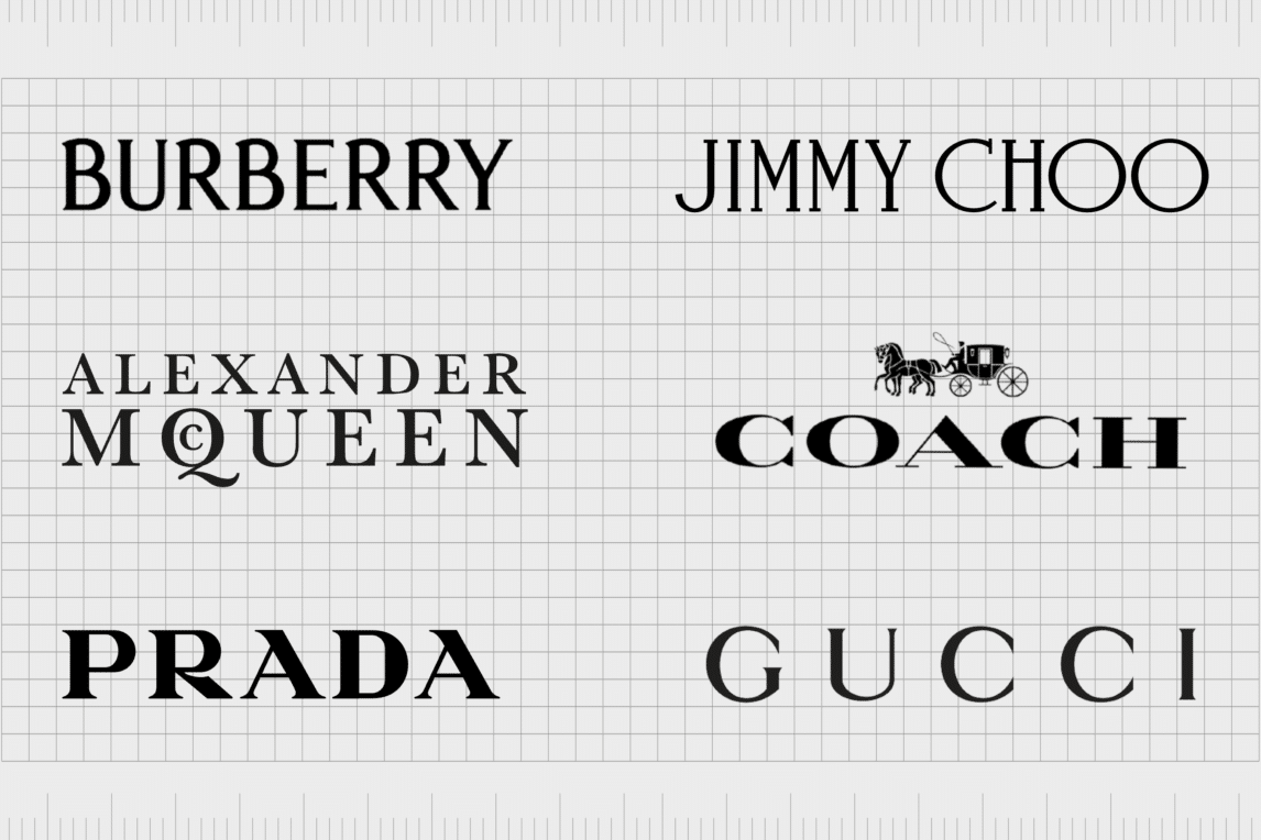 The most famous luxury and high end fashion brand logos