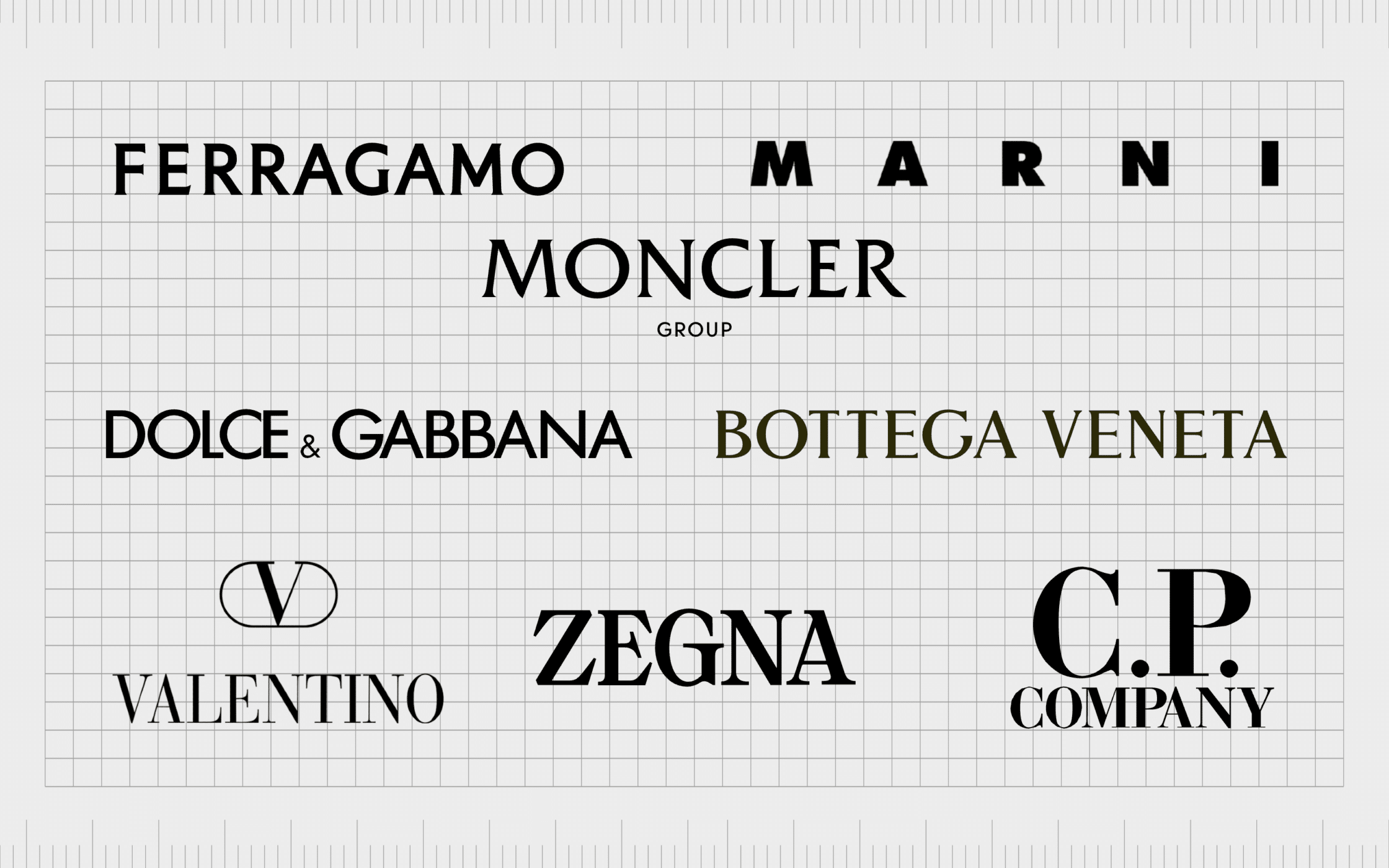 italian fashion brand logos