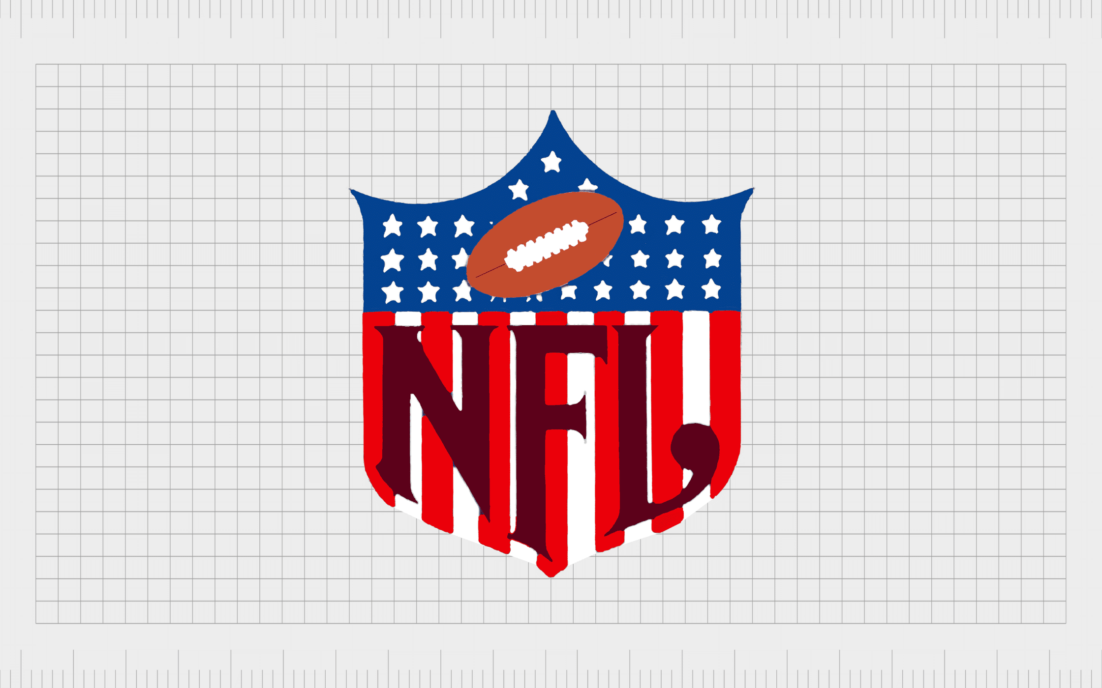 The NFL Shield / logo is seen on a blue background before an NFL