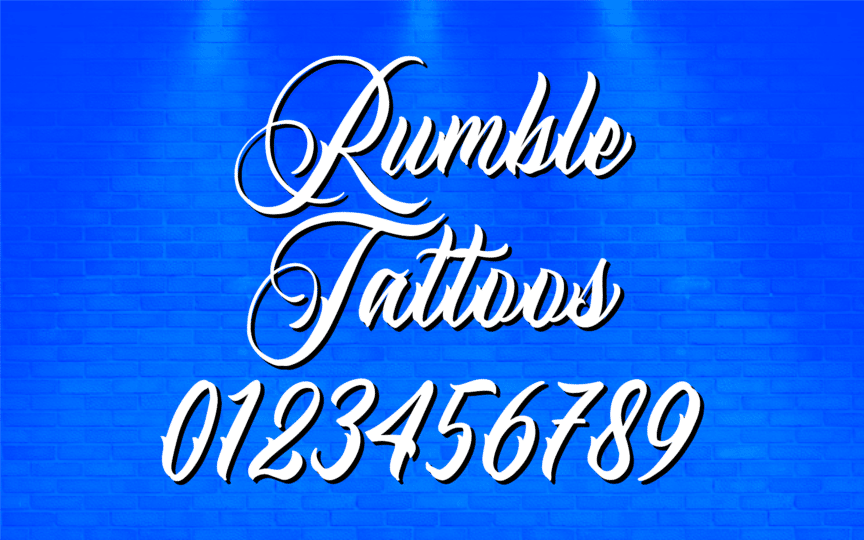 very basic, but clean - would look good as the utensil's stems. | Simple tattoo  fonts, Number tattoos, Number tattoo fonts