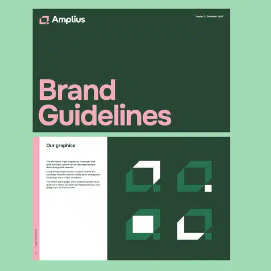 Amplius brand guidelines spread