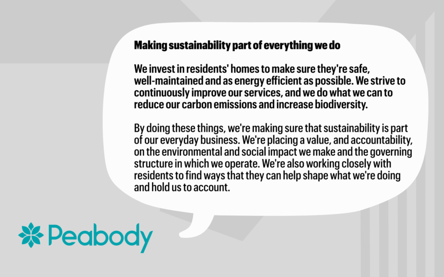 Image of Peabody ESG statement.