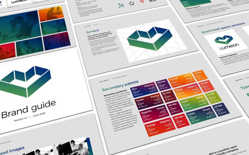 Image of Lumeon brand guidelines – Brand Books vs Style Guides.