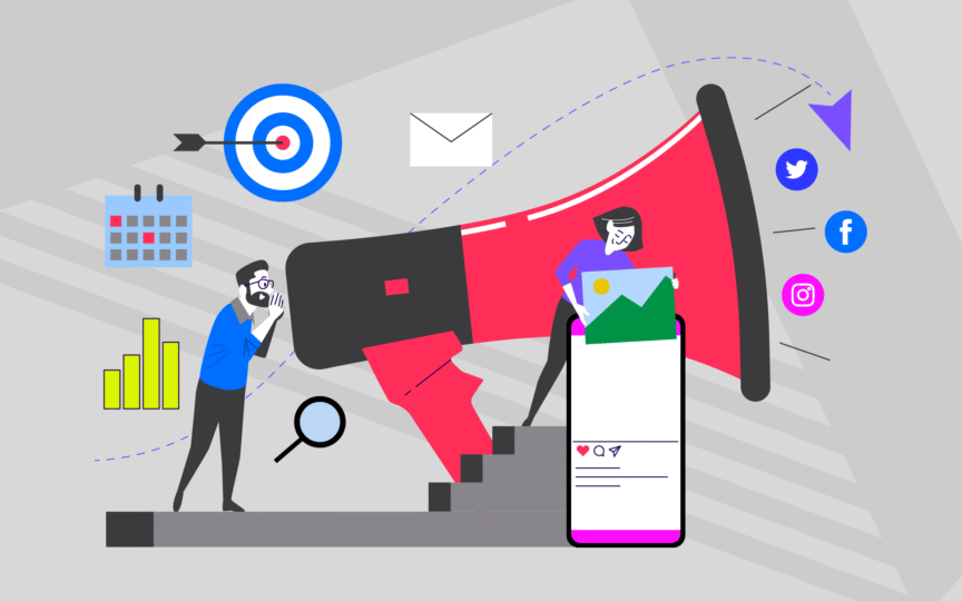 Image illustrating strategies for using social media to enhance brand communications and grow your business effectively.