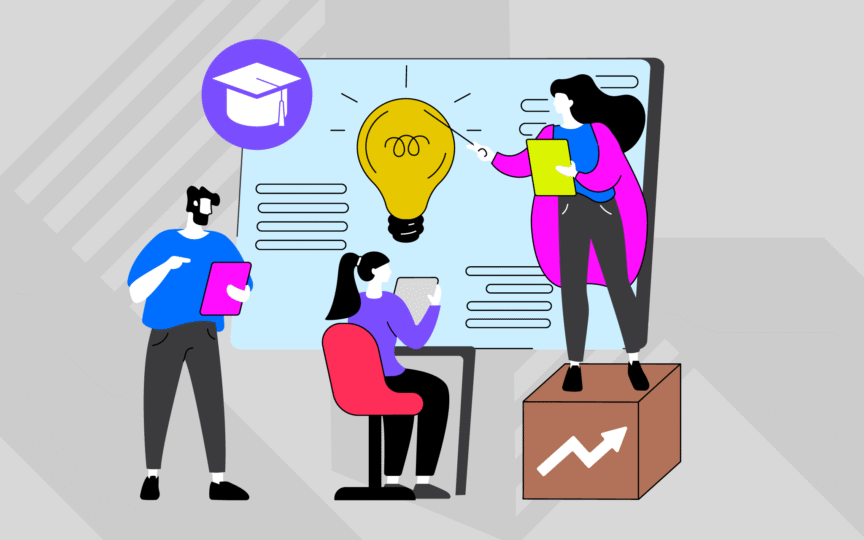 Illustration of interconnected components such as brand architecture, messaging, visual identity, and brand values.