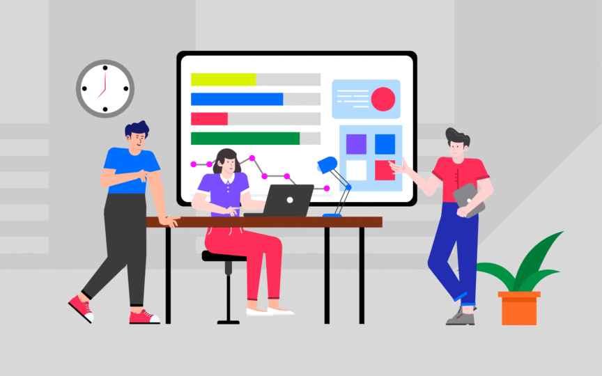 People analysing brand guideline